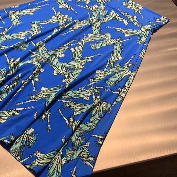 LuLaRoe Statue of Liberty Print Knit Skirt Size M - Picture 3 of 10